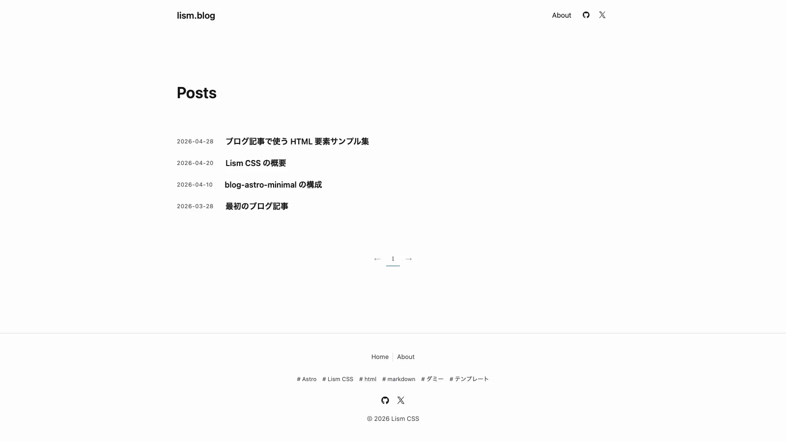 Blog Minimal のサムネイル