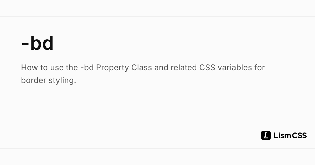 -bd - Lism CSS